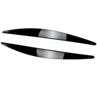 XYWOPO Calcomanía de la cubierta de la etiqueta engomada de la ceja de la lámpara del ajuste del párpado del faro del coche, for Skoda, for Octavia, MK3 15-2017 ABS negro brillante Moldura de ceja par