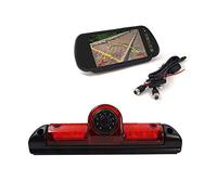 XYWOPO Cámara de luz de freno for coche, for Fiat, Ducato Van III 2006-2015, cámara de visión trasera for furgoneta con espejo retrovisor de 7 pulgadas Sistema de video para autos(Camera with monitor)