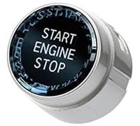 XYWOPO Decoración del coche, para Bmw 1 2 3 4 5 6 7 Serie F20 F21 F22 F23 F30 F34 F10 F18 F12 F07 F01 F02 Marco de la etiqueta engomada botón Ajuste del interruptor de encendido(BLACK 02 Silver)