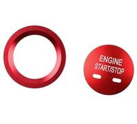 XYWOPO Estilo de decoración coche, para Cadillac, para Xt5 Mg6, botón arranque y parada motor automático, cubierta anillo, pegatinas, embellecedor Ajuste del interruptor de encendido(Rot)