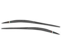 XYWOPO Etiqueta engomada de la ceja del faro embellecedor decoración del párpado cubierta negra con bandera de Italia fibra de carbono, for Alfa Romeo, Giulia 15-24 Moldura de ceja para faros delanter
