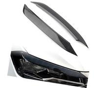 XYWOPO Etiqueta engomada del Ajuste de la Cubierta del párpado de la ceja del Faro del Faro de Fibra de Carbono, for VW, for Polo, 2019 Moldura de ceja para Faros Delanteros