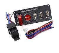 XYWOPO Interruptor de botón de Arranque del Motor for Coche de Carreras, Fibra de Carbono, Accesorio de Encendido for Coche de Carreras, Panel de interruptores de 12 V Interruptor de botón para Coche