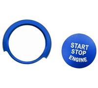 XYWOPO Molduras interiores de coche, para Bmw 1 2 3 4 Series, para X1 F48 F20 F21 F30 F32 F33 F34 F36 F45 F46 Pegatinas botón arranque del motor Ajuste del interruptor de encendido(Blue)