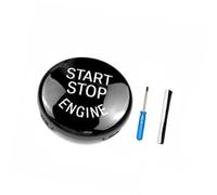 XYWOPO Molduras interiores del coche, cubierta de reemplazo botón interruptor parada arranque motor, para Bmw 1/3, para 5 para Series E87 E90/E91/E92/E93 Ajuste del interruptor de encendido(Schwarz)