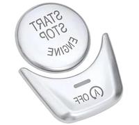 XYWOPO Molduras interiores del coche Parada motor Arranque Freno de mano central P Auto H Botón Embellecedor cubierta decorativa, para Bmw Serie 1 Ajuste del interruptor de encendido(BLACK A)