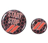 XYWOPO Molduras interiores del coche, pegatinas de la cubierta decoración interruptor maletero parada arranque motor un botón, para Dodge, para el Ajuste del interruptor de encendido(Red 2pcs)