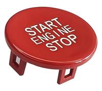 XYWOPO Molduras interiores del coche, reemplazo interruptor de llave la cubierta botón motor parada arranque, para Bmw 1 2 3 4 8, para X5, para X6 X7 Ajuste del interruptor de encendido(Rot)