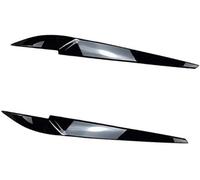 XYWOPO Par de embellecedores de párpados de Faros Delanteros, Pegatina de Cubierta de párpados de Cejas, Pegatina Decorativa de Cejas, for, X5 F15 X6 F16 2014 2015 2016 2017 2018, Negro Brillante Mol