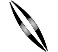 XYWOPO Pegatina for Cejas de Faros Delanteros, Cubierta Decorativa for párpados, ABS Negro Brillante, for Ford, Focus, MK4 19-21 Moldura de ceja para Faros Delanteros
