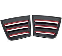 XYWOPO Protector de Cristal Trasero Rejilla de Ventana Trasera, para Dodge Charger 2011-2021, Cubierta de persiana Lateral de Coche, Pegatina de Ajuste Ciego, alerón(Black Red Line)