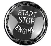 XYWOPO Reemplazo del botón de parada arranque motor, ajuste la cubierta etiqueta engomada decoración coche, para Bmw E90 E92 E93 320I Ajuste del interruptor de encendido(Black with Ring)