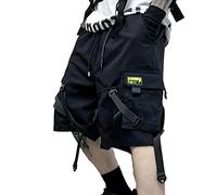 XYXIONGMAO Streetwear - Overol para hombre, estilo gótico, estilo cargo, táctico, estilo hip hop, color negro, Negro -, X-Large
