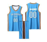 XYYYHTL Camiseta Baloncesto Personalizada para niños Adultos Camiseta y calzona Personaliza con tu Nombre y número Diferentes Modelos y Colores Baloncesto Equipación
