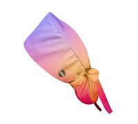 XYYYHTL Gorro De Enfermera Quirófano Para Pelo Largo - Sanitario Ajustable Con Botones Para Médico, Dentista, Enfermera y Cocina - Hombre y Mujer - Dibujos