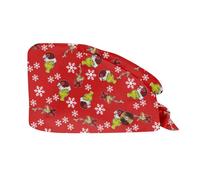 XYYYHTL Gorro Quirurgico Grinch Gorro Quirurgico Mujer Navidad Gorros Quirurgicos Hombre Navidad Gorros Quirurgicos Estampados Gorro De Cocina Ajustable Gorros Pelo Panaderia Desechables Veterinario