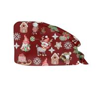 XYYYHTL Gorro Quirurgico Navidad Gorros Quirúrgicos Color Liso Gorro Turbante Ajustable Médico Enfermera Gorro Quirofano Reutilizable Gorro de Cirugía para Pelo Largo Corto Gorro de Trabajo Unisex