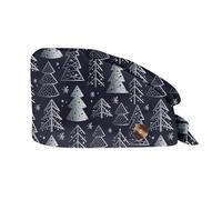 XYYYHTL Gorro Quirurgico Navidad Gorros Quirúrgicos Color Liso Gorro Turbante Ajustable Médico Enfermera Gorro Quirofano Reutilizable Gorro de Cirugía para Pelo Largo Corto Gorro de Trabajo Unisex