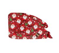 XYYYHTL Gorro Quirurgico Navidad Gorros Quirúrgicos Color Liso Gorro Turbante Ajustable Médico Enfermera Gorro Quirofano Reutilizable Gorro de Cirugía para Pelo Largo Corto Gorro de Trabajo Unisex