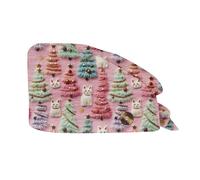 XYYYHTL Gorro Quirúrgico Navideño - Turbante Estampado Ajustable - Gorro Médico Unisex Para Quirófano y Sanitario - Para Trabajadores de Belleza, Enfermeras, Hombres y Mujeres