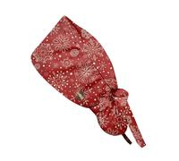 XYYYHTL Navidad Gorro Enfermera Pelo Largo Green Gorro Quirurgico Navidad Gorro Quirurgico Mujer con Boton Pack Gorro Cocina Mujer Gorro Gorro Quirurgico Desechable Gorro Enfermera Dientes