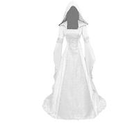 XYYYHTL Vestido Gotico Mujer Retro Medieval para con Mangas Trompeta Victoriana Vestido De Reina Renacentista Carnaval Disfraz Halloween Mujer Vampiresa Disfraz