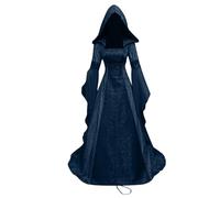 XYYYHTL Vestido Medieval Mujer Vestido Gotico Mujer Disfraces Halloween Mujer Disfraz Halloween Mujer Vampiresa Disfraz Brujo Hombre Traje Medieval Mujer Cosplay Anime Mujer Vestidos De Fiesta Mujer