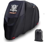 XYZCTEM Funda Negra para Motocicleta, Bolsa de Almacenamiento Impermeable para Exteriores, se Adapta a Motores de hasta 108 Pulgadas, Hecha de Material Resistente, Compatible con Harley Davison y