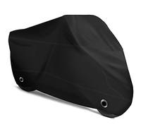XYZCTEM Funda para Motocicleta, Bolsa de Almacenamiento Impermeable para Exteriores, Hecha de Material Resistente, se Adapta a Harley Davison de hasta 97 Pulgadas y Todos los Motores (Negro, Agujeros