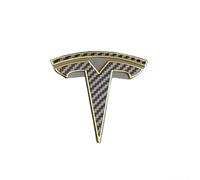 XYZNB Emblema del capó para automóviles, Ligero y Estable, Mejora la Apariencia Premium, Accesorios Exteriores para automóviles. para Tesla Model Y/3.,Gold-Carbon Fiber
