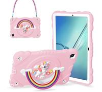 XZC Funda para Samsung Galaxy Tab A8 de 10.5 pulgadas (SM-X205N/X200N/X207) 2021/2022 Unicornio, resistente a los golpes, funda protectora con correa ajustable para el hombro (rosa)