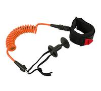 Xzcvalimn Bodyboard Coiled Wrist Leash, Surfing Leash for Bodyboard, 5.5mm TPU Coil with Padded Adjustable Wristband, 5ft Lightweight Leash for Beach and Ocean Use (Naranja)