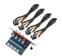Xzcvalimn Interruptor de Control de alimentación HDD, selector de Disco Duro para PC de Escritorio, conmutador de Unidad SATA con 4 interruptores de Bloqueo automático, 6 Salidas de