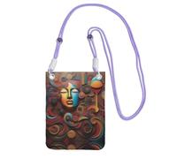 XZDAL A Artistic Wonder - Bolso cruzado para teléfono móvil, para mujer, moderno y ajustable, ligero para el uso diario, Purple, Talla única