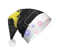 XZDAL A Concert Night Christmas - Sombrero decorativo iluminado para adultos, accesorios de disfraz de Papá Noel