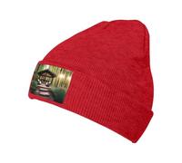 XZDAL A Outdoor Escape Gorro de punto cálido negro para mujer, suave y cómodo, gorro de invierno con forro polar, rosso, Talla única