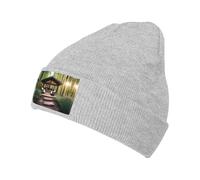 XZDAL A Outdoor Escape Gorro de punto cálido negro para mujer, suave y cómodo, gorro de invierno con forro polar, gris, Talla única