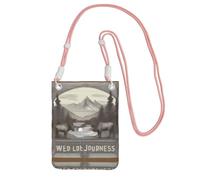 XZDAL A Wild Journeys - Bolso cruzado para teléfono móvil para mujer, moderno y ajustable, ligero para el uso diario, Pink, Talla única