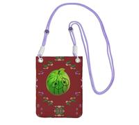 XZDAL Big Eye Watermelon - Bolso cruzado para teléfono móvil, color negro, para mujer, moderno y ajustable, ligero para el uso diario, Purple, Talla única