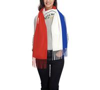 XZDAL Bufanda de poliéster suave con flecos de bandera de Paraguay para calidez y comodidad en invierno, Negro, Talla única