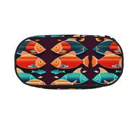 Xzdal Estuche para lápices impreso con texto en inglés "There is Another Fish in The Fish" para guardar artículos de papelería o cosméticos, para satisfacer diversas necesidades de almacenamiento,