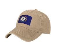XZDAL Gorra de béisbol de moda con la bandera del estado de Kentucky, color negro, unisex, con ala doblada, para viajes al aire libre, deportes, uso diario, natural, Talla única