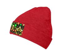 XZDAL Gorro de punto con textura universal de camuflaje para mujer, suave y cómodo, gorro de invierno con forro polar, rosso, Talla única