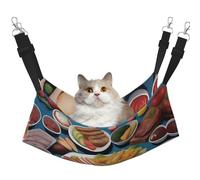 XZDAL Hamaca aterciopelada suave a Delicious Feast L para gatos y mascotas, ajustable con ganchos de metal, doble cara para máxima comodidad