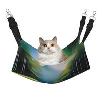 XZDAL Hamaca aterciopelada suave Serene Waters M para gatos y mascotas, ajustable con ganchos de metal, doble cara para máxima comodidad