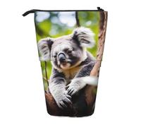 XZDAL Happy Cute Koala - Estuche para lápices con diseño expandible, portátil y ligero, almacenamiento para artículos de papelería, objetos pequeños
