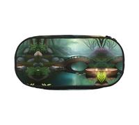 Xzdal Little Bridge in The East - Estuche impreso para guardar artículos de papelería o cosméticos, para satisfacer diversas necesidades de almacenamiento, Black, Talla única, Estuche de belleza