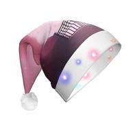 XZDAL Romantic Vibes - Sombrero decorativo iluminado de Navidad para adultos, accesorios de disfraz de Papá Noel