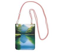 XZDAL Serene Waters - Bolso cruzado para teléfono móvil para mujer, moderno y ajustable, ligero para el uso diario, Pink, Talla única