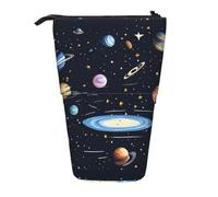 XZDAL The Solar Family - Estuche para lápices con diseño expandible, portátil y ligero para artículos de papelería, artículos pequeños